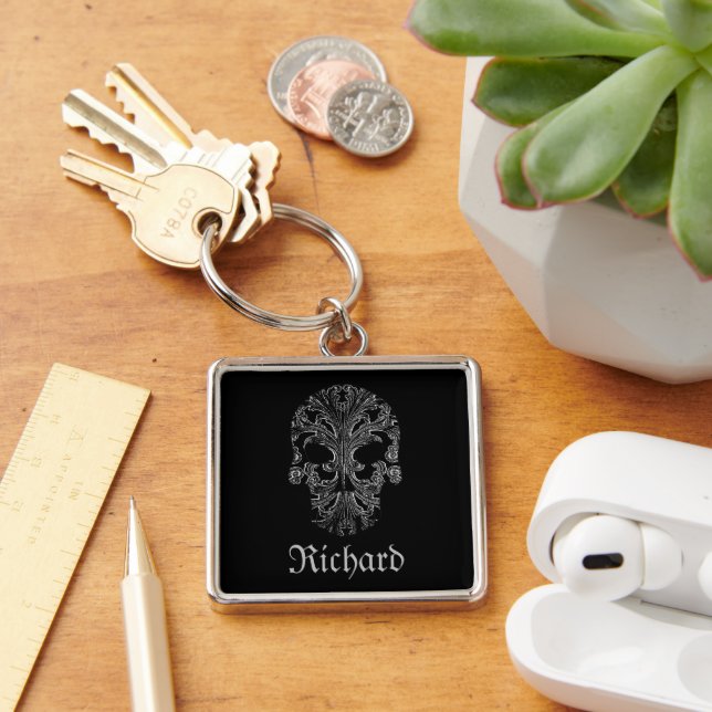Filigree Goth Day of the Dead  Key Ring (Desk)