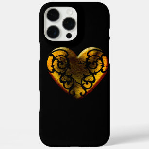 Filigree Goth Gold Heart iPhone 16 Pro Max Case