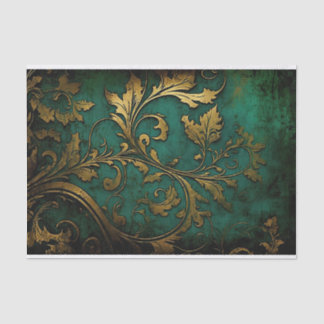 Filigree - Green and Gold Tissue Paper