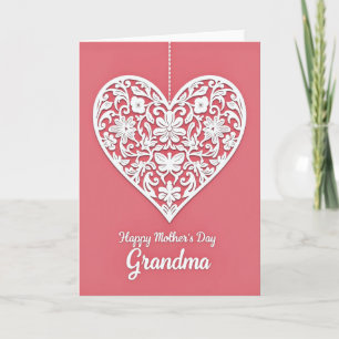Filigree Heart Grandma Card