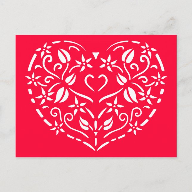 Filigree Heart Postcard (Front)