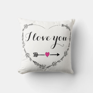 Filigree Heart with I Love You Pillow