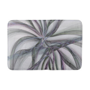 Filigree Motions Modern Abstract Swinging Fractal Bath Mat