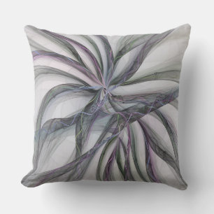 Filigree Motions Modern Abstract Swinging Fractal Cushion
