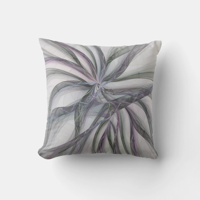 Filigree Motions Modern Abstract Swinging Fractal Cushion (Front)
