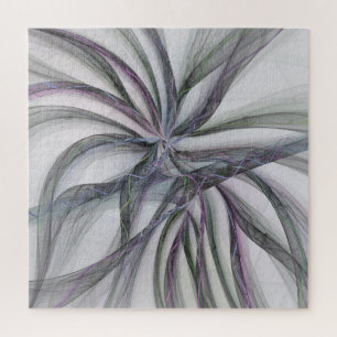 Filigree Motions Modern Abstract Swinging Fractal Jigsaw Puzzle