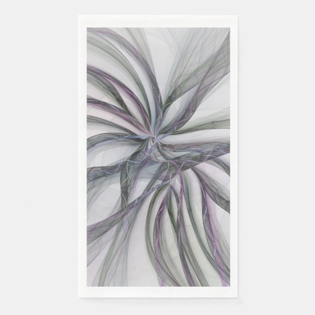 Filigree Motions Modern Abstract Swinging Fractal Napkin (Front)