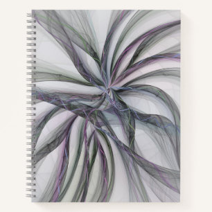 Filigree Motions Modern Abstract Swinging Fractal Notebook