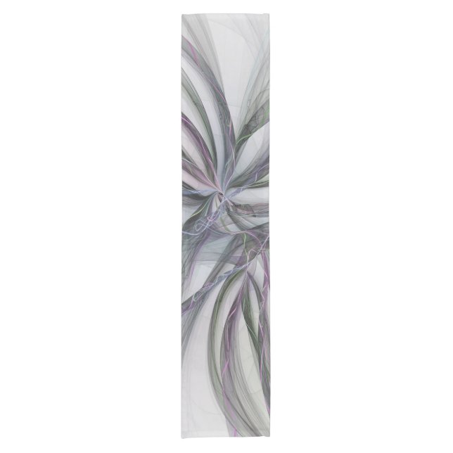 Filigree Motions Modern Abstract Swinging Fractal Short Table Runner (Front)