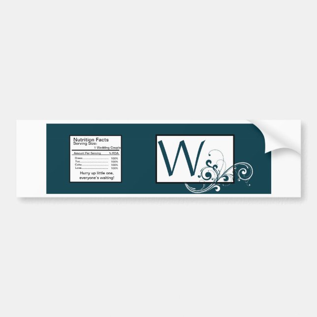 Filigree Navy/White Wedding Water Bottle Label (Front)
