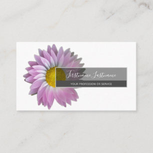 Filigree pink blossom elegant flower bouquet busin business card
