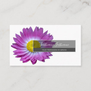 Filigree pink blossom elegant flower bouquet business card