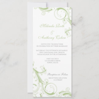 Filigree Swirl Greenery Invitation