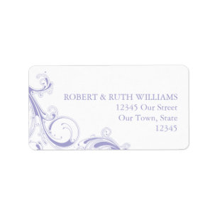 Filigree Swirl Lavender Label