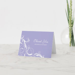 Filigree Swirl Lavender Thank You Card