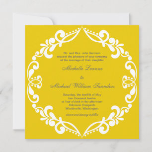 Filigree Wedding Invitation {mustard}
