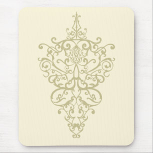 filigree yellow mouse pad