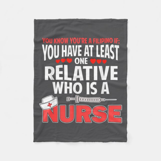 Filino Nurse Funny Saying Philipnes Noy Men Women  Fleece Blanket (Front)
