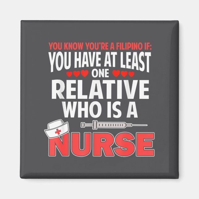 Filino Nurse Funny Saying Philipnes Noy Men Women  Magnet (Front)