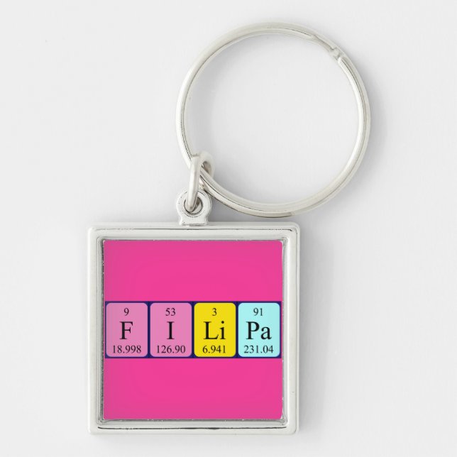 Filipa periodic table name keyring (Front)