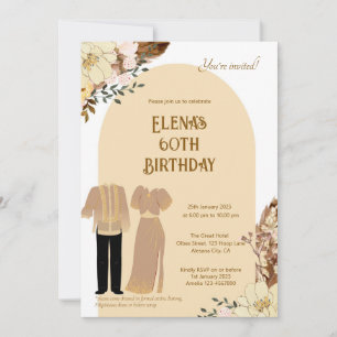 Filipiniana Attire Birthday Invitation Filipino Ph