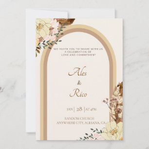 Filipiniana Filipino Wedding Invitation Boho