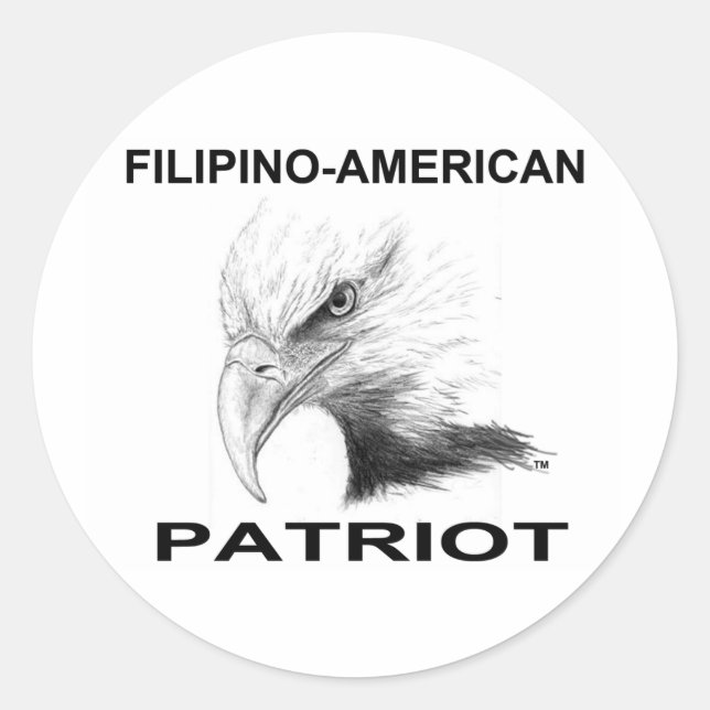 Filipino-American Classic Round Sticker (Front)