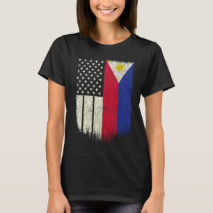 Filipino American Philippines USA Flag Pride T-Shirt