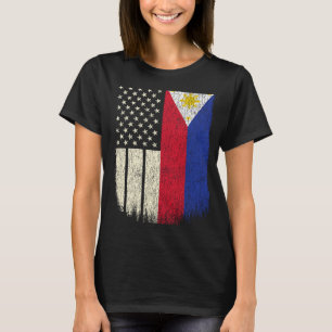Filipino American Philippines USA Flag Pride T-Shirt