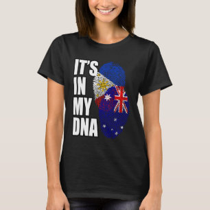 Filipino And Australian Mix DNA Flag Heritage T-Shirt