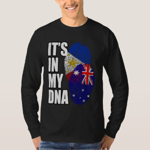 Filipino And Australian Mix DNA Flag Heritage T-Shirt