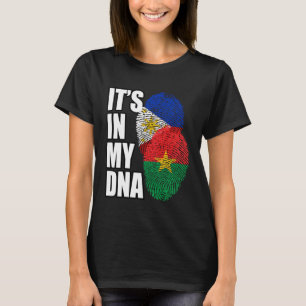 Filipino And Burkinabé Mix DNA Flag Heritage T-Shirt