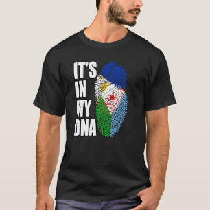 Filipino And Djiboutian Mix DNA Flag Heritage T-Shirt