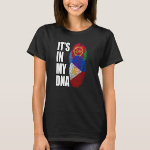 Filipino And Eritrean Mix DNA Flag Heritage T-Shirt