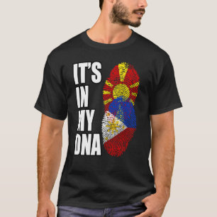 Filipino And Macedonian Mix DNA Heritage Flag T-Shirt