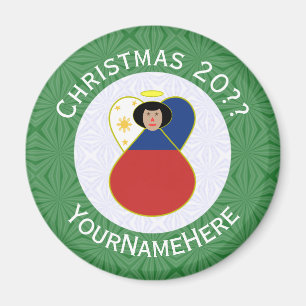 Filipino Angel Christmas Flag Personalised  Magnet