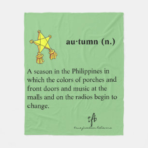 Filipino Autumn Fleece Blanket