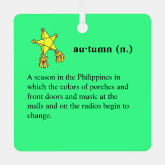 Filipino Autumn Personalizable Metal Tree Decoration