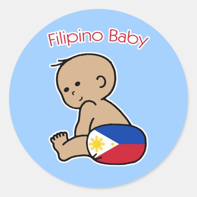 Filipino Baby Classic Round Sticker (Front)
