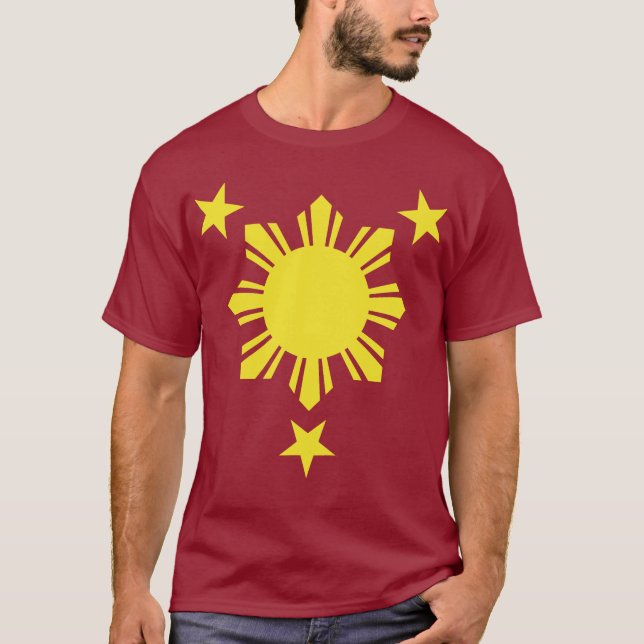 Filipino Basic Sun and Stars - Yellow T-Shirt (Front)