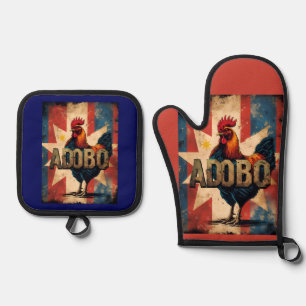 Filipino Chicken Adobo Oven Mitt & Potholder Set