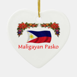 Filipino Christmas Ceramic Ornament