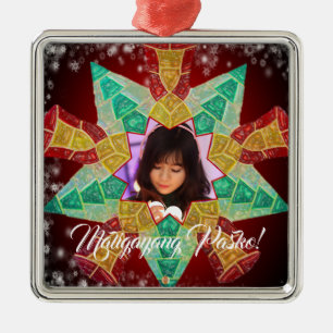 Filipino Colourful Star Lantern, Parol Style Metal Ornament