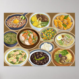 Filipino Dishes / Pinoy Food Ulam Poster
