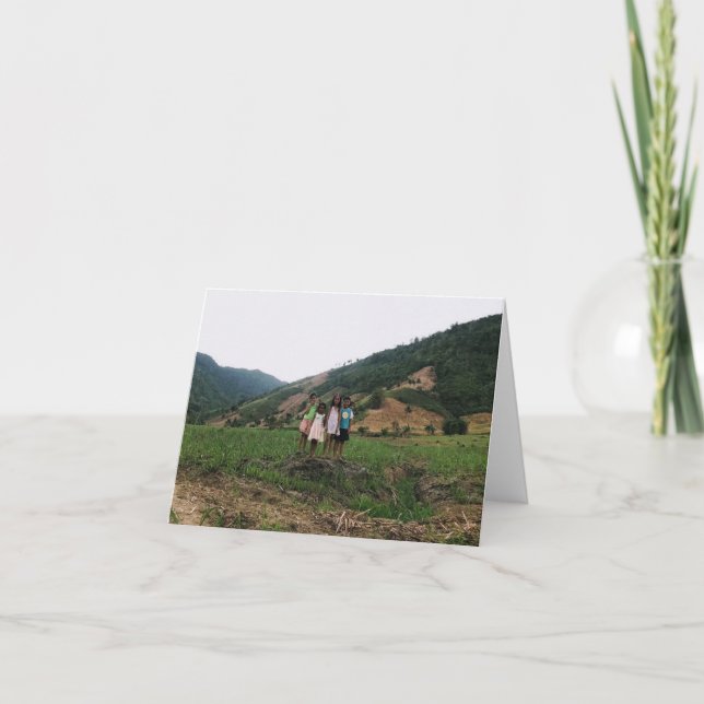 Filipino Farm Kids Thank You Card (Front)