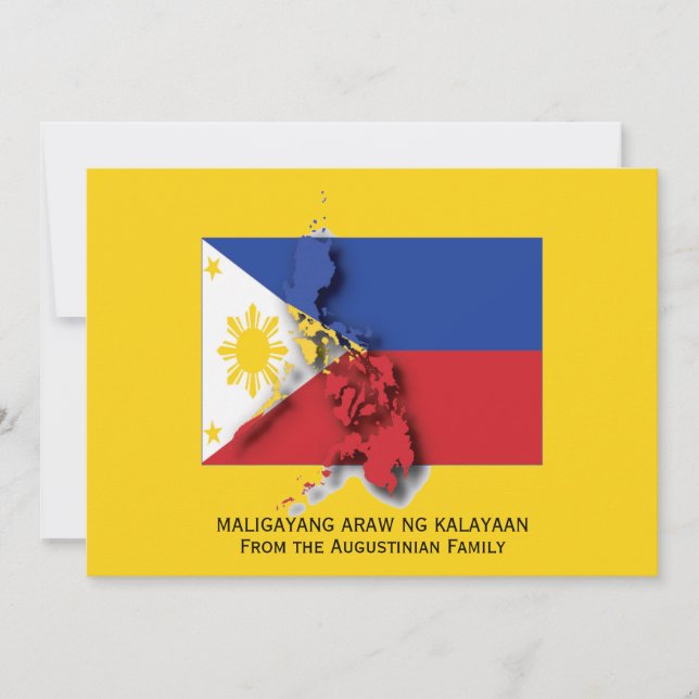 Filipino Flag HAPPY INDEPENDENCE DAY Holiday Card (Front)