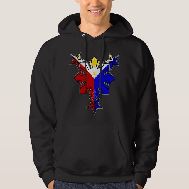 Filipino Flag Sun and Stars Hoody (Front)