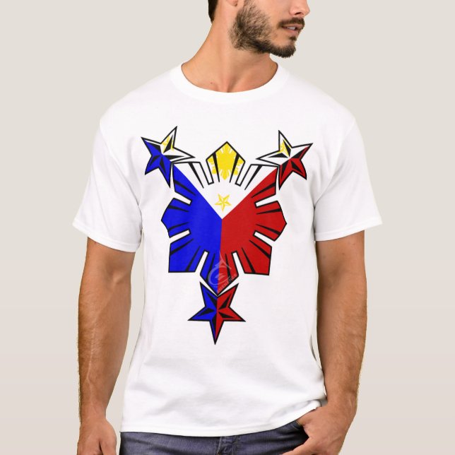 Filipino Flag Sun and Stars T-Shirt (Front)
