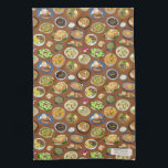 Filipino Food Pattern Tea Towel<br><div class="desc">Colourful illustrations of Filipino food,  ranging from popular lunch fare such as Kare-kare,  Tinola,  and Adobo,  to Pinoy party favourites such as Pancit Palabok,  Bulalo,  and Lechon. View my illustration process at www.instagram.com/arncyn :D</div>