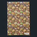 Filipino Food Pattern Tea Towel<br><div class="desc">Colourful illustrations of Filipino food,  ranging from popular lunch fare such as Kare-kare,  Tinola,  and Adobo,  to Pinoy party favourites such as Pancit Palabok,  Bulalo,  and Lechon. View my illustration process at www.instagram.com/arncyn :D</div>